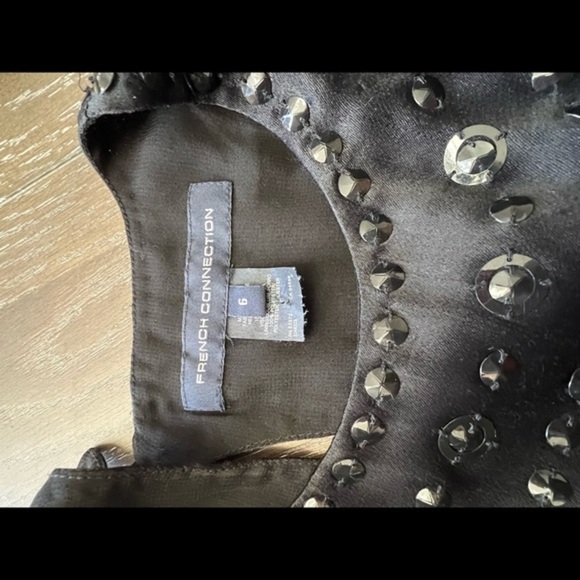 French Connection Black Sheath Embellished Mini Dress - Picture 14 of 14